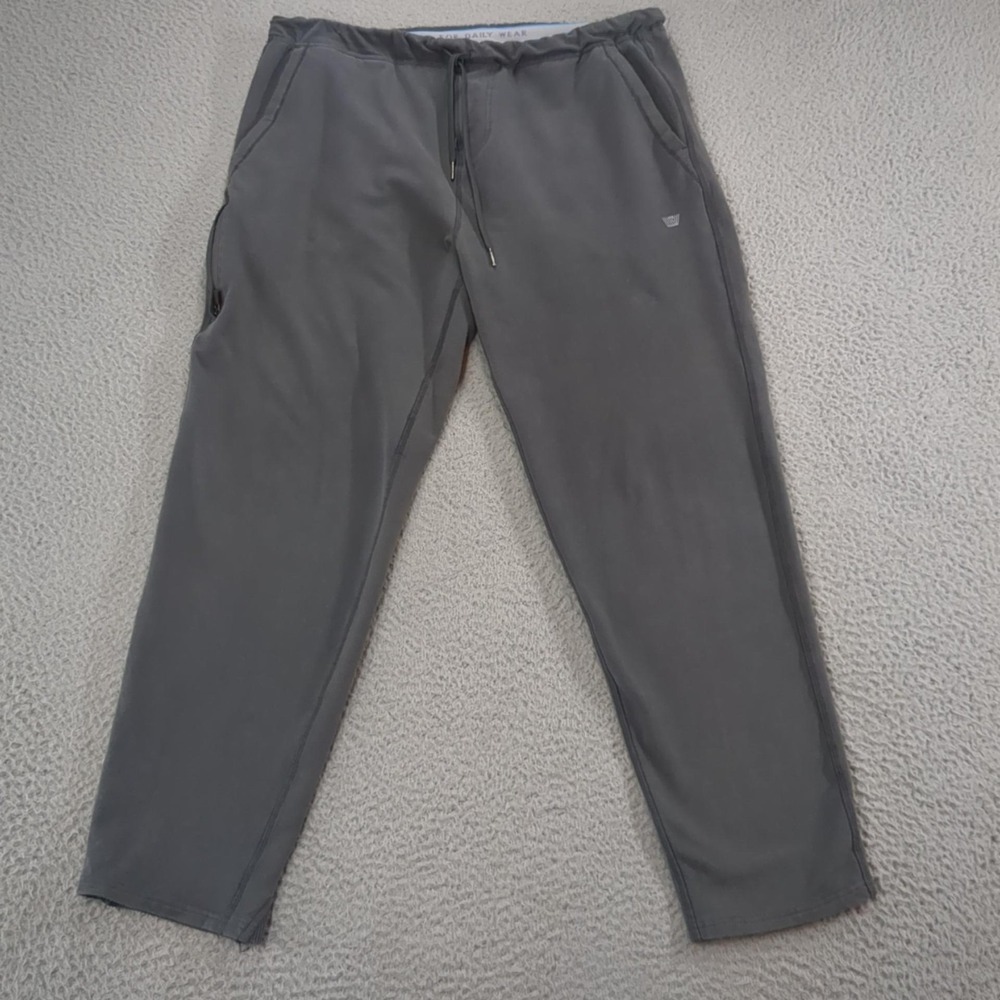 Mack Weldon Jogger Pants Mens XL Gray French Terry Zip Pocket Athletic Lounge